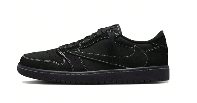 Travis Scott X Jordan Air Jordan 1 Low Retro OG SP Black Warrior Low-Top Retro Basketball Shoes