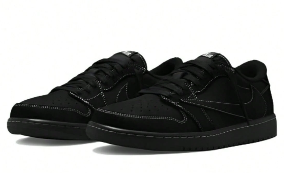Travis Scott X Jordan Air Jordan 1 Low Retro OG SP Black Warrior Low-Top Retro Basketball Shoes